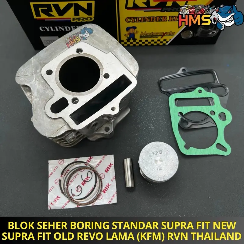BLOK BLOCK SEHER KOMPLIT SUPRA FIT NEW REVO LAMA LEGENDA SUPRA FIT LAMA KFM ORIGINAL RVN + PISTON KIT SEPAKET BONUS FREE PAKING 2