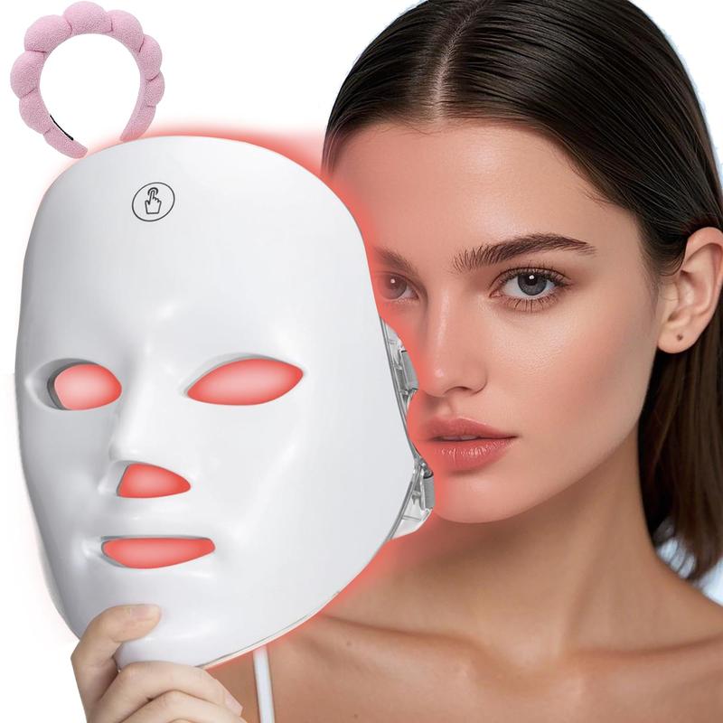 Product Introduction of Mother's Day Gift, Rechargeable Facial Mask, 1 Count Summer Makeup, 7 Color LED Beauty Mask, Led Facial Light, Comfort Skin Care Mask Facial Beauty Massagers, Ideal Gift for Women, 2024 Personal Skincare Products, Skincare 2