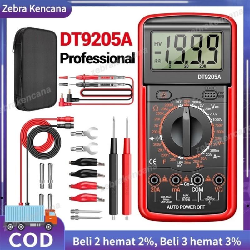 (COD) Multimeter Aneng DT9205A Multitester Digital DT 9205A Tester ...