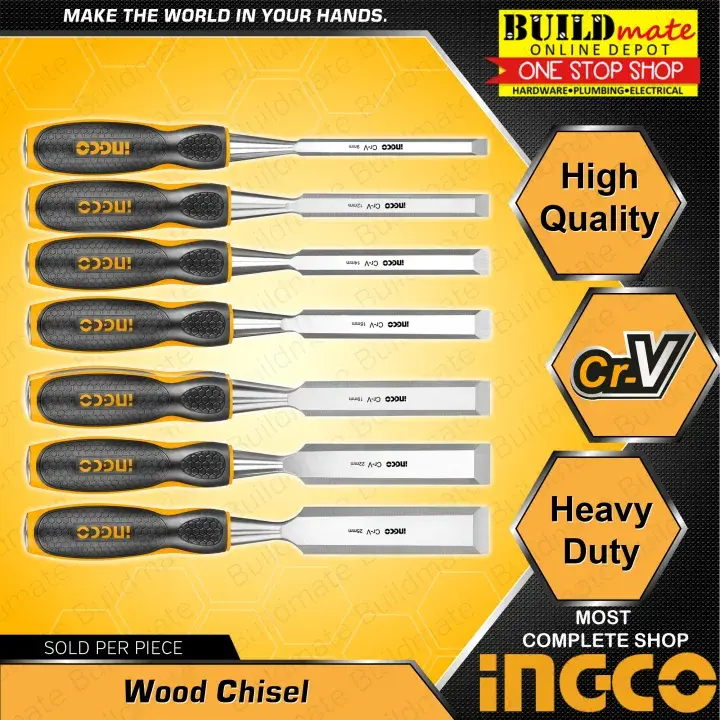 INGCO Wood Carving Hand Chisel Pait / Paet  12mm HWC0812 •BUILDMATE• IHT