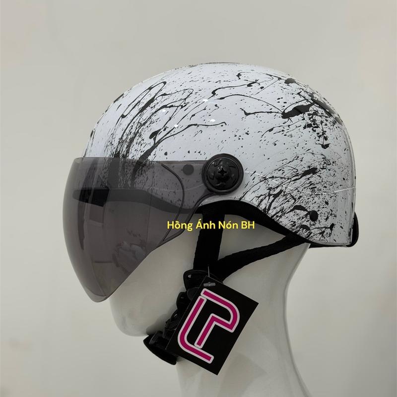 Mũ bảo hiểm Sơn Nhúng nửa đầu có Kính - giúp chắn gió chắn bụi bảo vệ an toàn khi đi đường ( bảo hành 12 tháng) Helmet