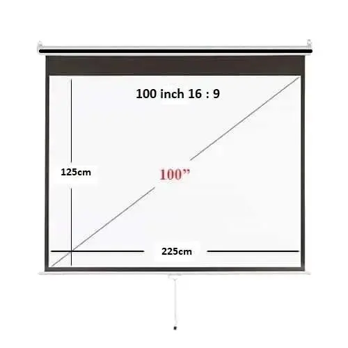 Màn chiếu treo tường Apollo 92 inch, 100 inch tỉ lệ 16 : 9