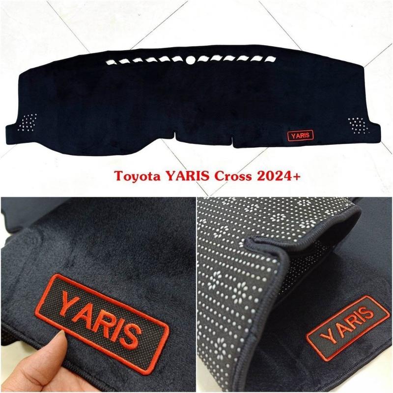 YARIS CROSS - Thảm taplo xe Toyot Yaris Cross 2018-2023 mẫu da carbon nhung lông cừu đế có chống trượt che nắng tốt