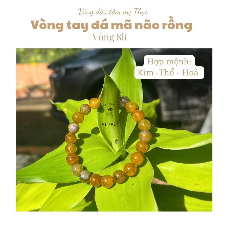 Vòng manao rồng 8li, 6li hợp nữ mệnh Kim - Thổ - Hoả [Vòng dâu tằm mẹ Thụi) Bàn Tay Phụ Kiện Đeo Tay phong thủy vòng tay 1
