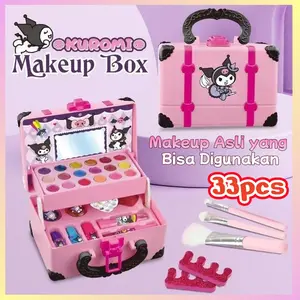 【COD】Set Kotak Makeup Anak 33in1 - Mainan Kosmetik Tidak Beracun, Hadiah Ulang Tahun Terbaik untuk Anak Perempuan - Gratis Ongkir