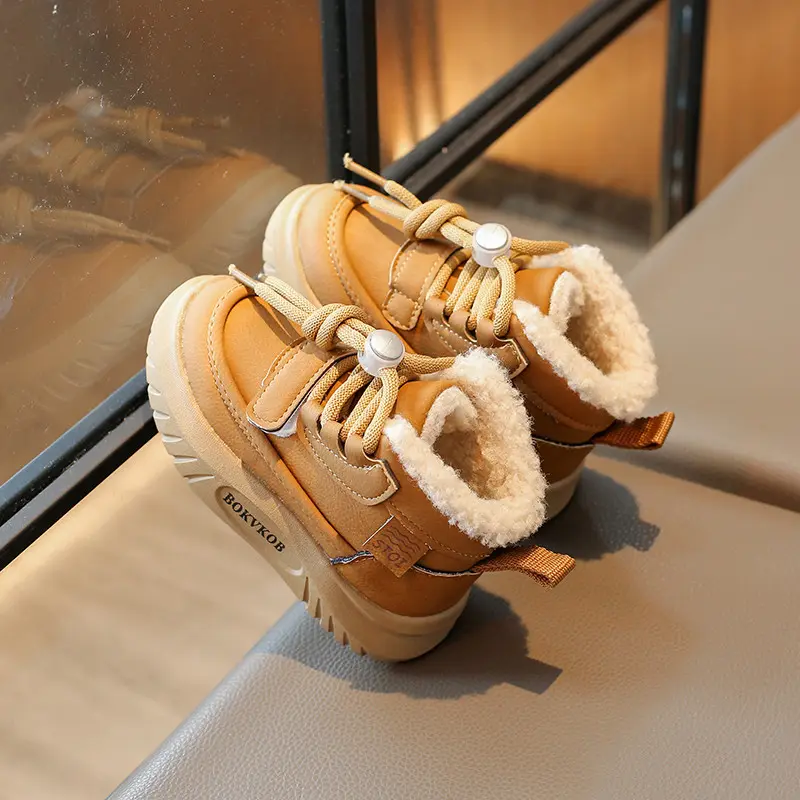 2024 Children Casual Shoes for Girls Boys Winter New Fashion Korean Style Soft Bottom Anti-slippery Versatile Plush Warm Boots