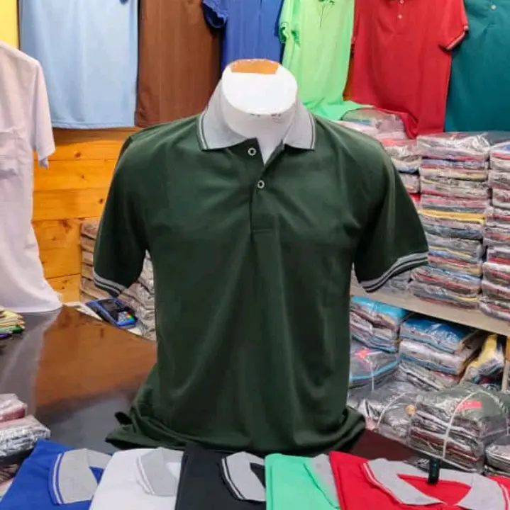 Kaos Kerah Polo shirt Wangki Kerah Kombinasi size M L XL 2XL
