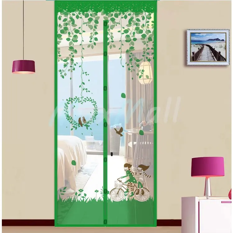Tiral Magnet Anti Nyamuk Magnet Pinguin /Gorden Pintu Anti Nyamuk /Kassa Anti Nyamuk /Tirai Curtain Ungu Kayu 1