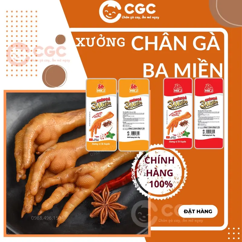chân gà ba miền hương vị tứ xuyên thơm ngon giòn sần sật Mkj 3 miền Lượng đường thấp Lượng đường thấp Lượng đường thấp Gói Gói Chai 4