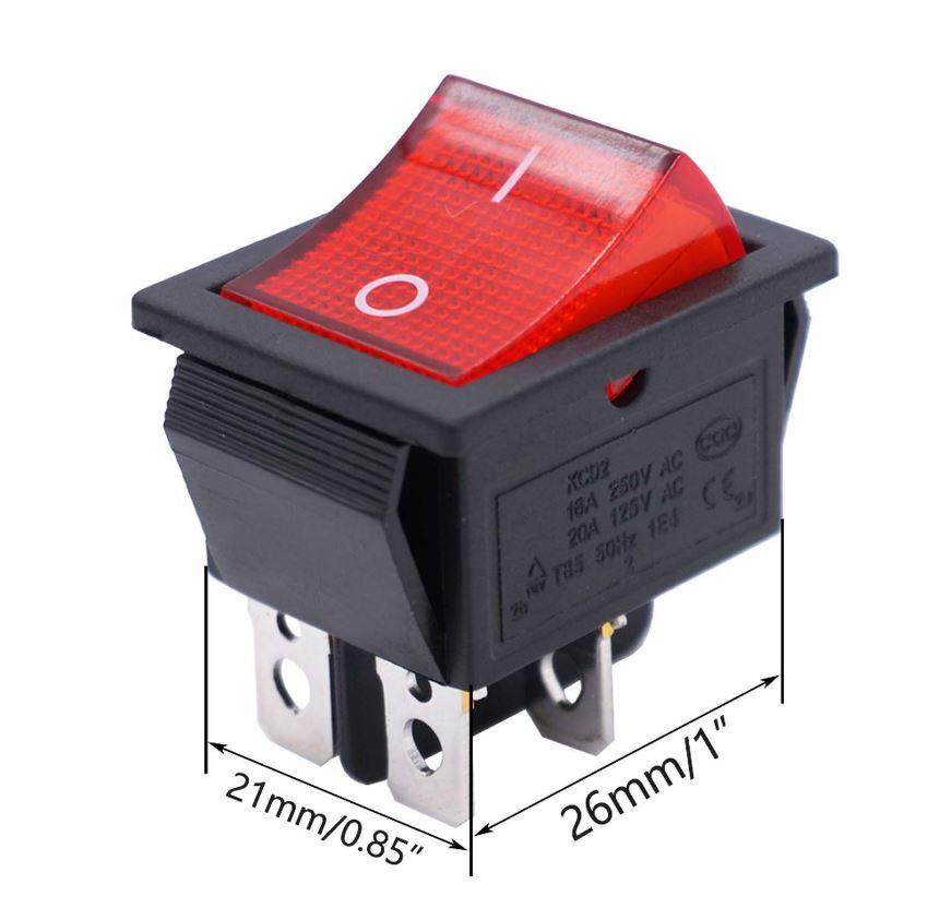 Rocker Switch Big with led/light 4leg 4pin - TikTok Shop Philippines