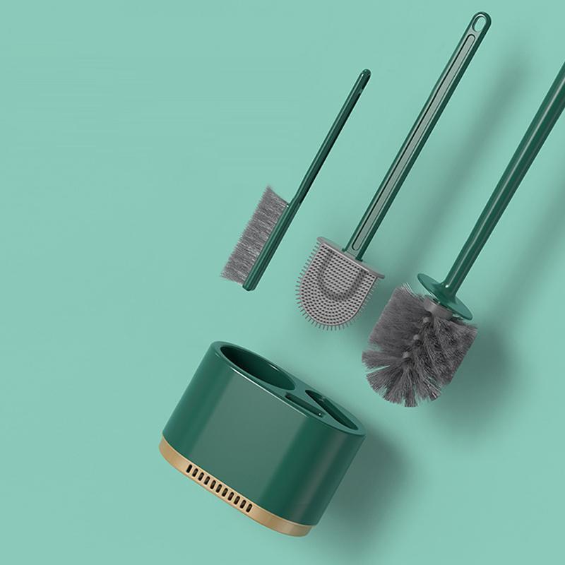 Product Introduction of Wall Mounted Toilet Brush Set, 1 Set Including Toilet Brush & Holder & Plunger, Household Bathroom Cleaning Tool Set 7
