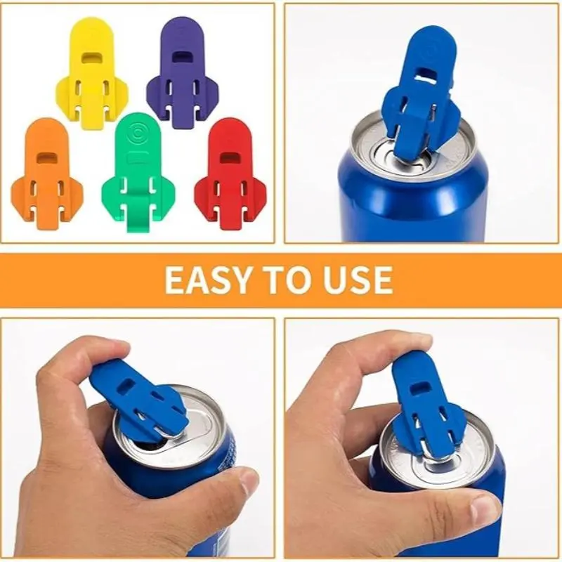 Manual Can Opener, Random Color Can Cap Remover, Can Opener for Coke, Beer, Soda, Drink Can Lid Protector, Kitchen Gadgets 7