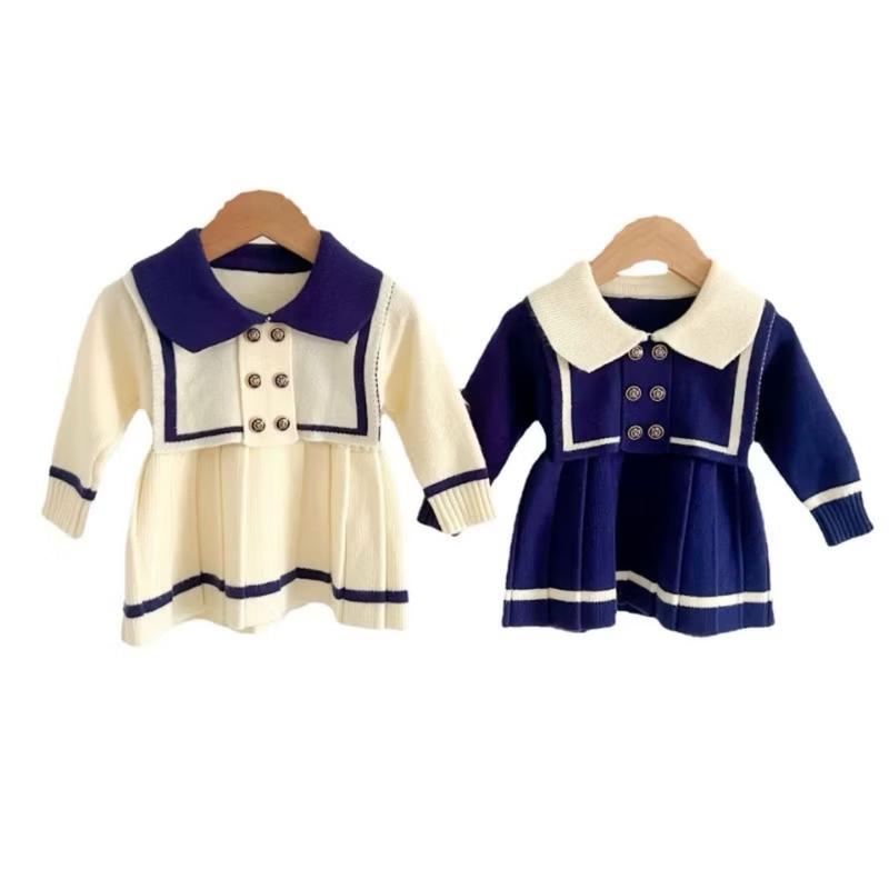 Váy len thuỷ thủ cho bé gái hàng QCCC size 80-120 4