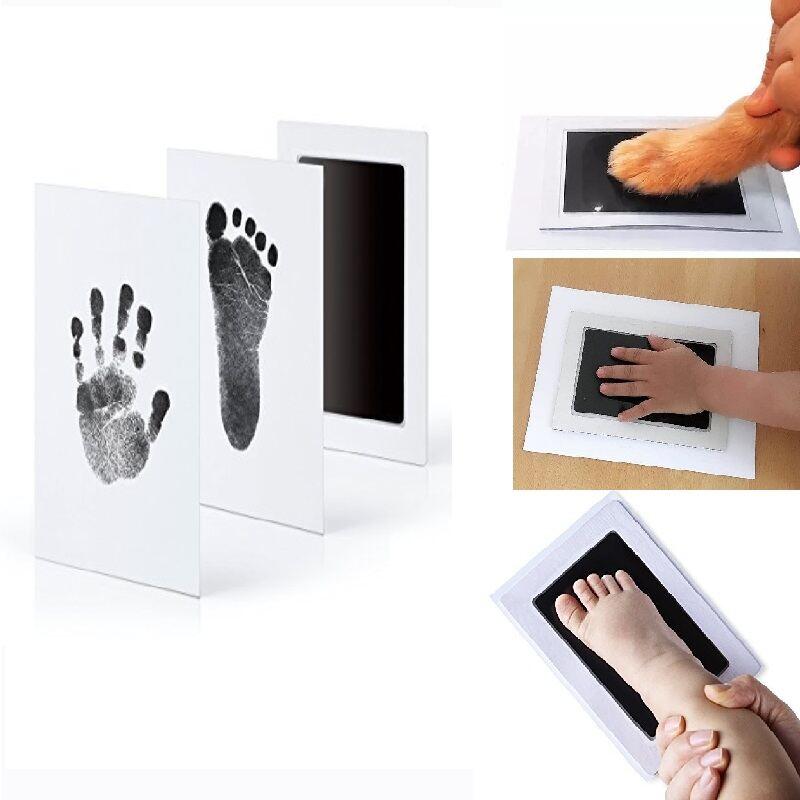 Product Introduction of Baby DIY hand and footprint kit ink pad newborn handprint souvenir accessories toddlers photo frame wash free safe ink baby gift 14