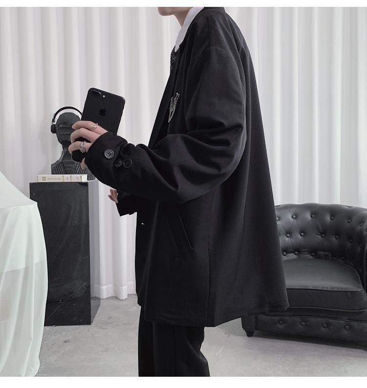 Product Introduction of 【Women in suits】Western Coat Men's 2024 New Korean Style Fashionable Loose All-Match Student Class Clothes DK Uniform Men's College Style JK Suit 9