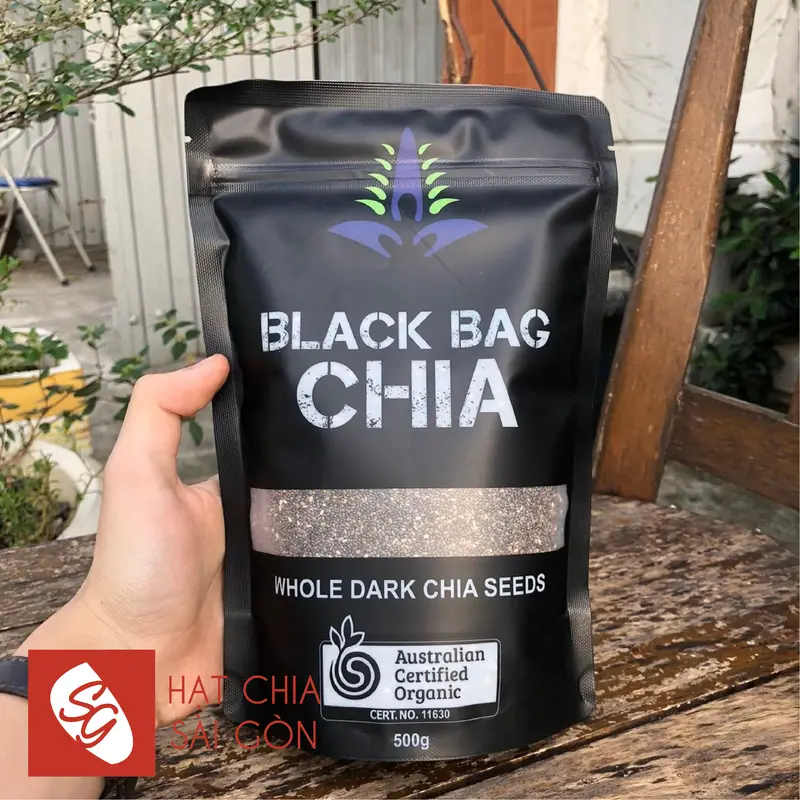 Hạt Chia Đen Úc 500g Black Chia Seed Hữu cơ hạt chia 0