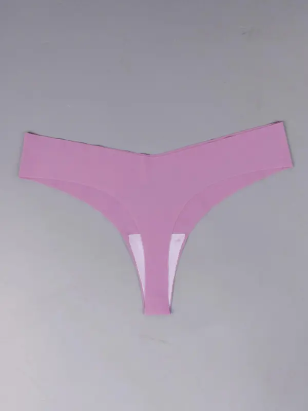 Women's Solid Color Thong, Breathable Comfortable Panty for Daily Wear, Women's Underwear for All Seasons 4