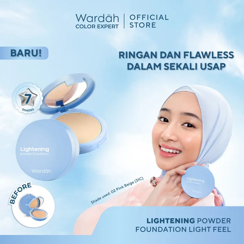 Wardah Lightening Powder Foundation Light Feel SPF 15 PA ++ 0