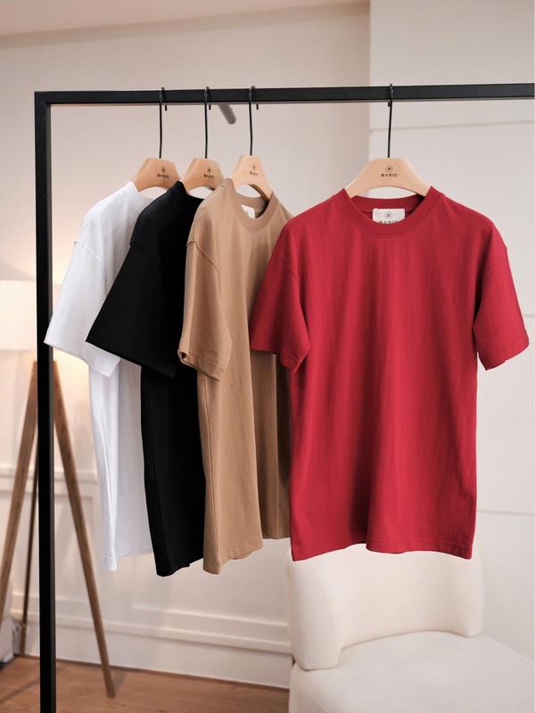  Áo thun trơn tay ngắn BASIC LUXURY TEE 