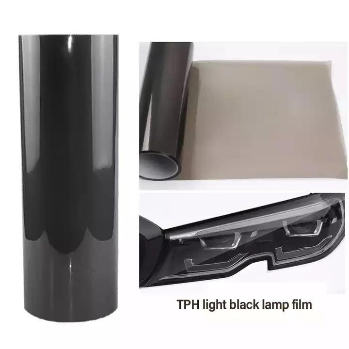Product Introduction of 30CMx1M/2M/3M Car Headlight & Taillight & Fog Light Lamp Film Smoke Black TPH PU PPF Protective Film For Car Styling 6