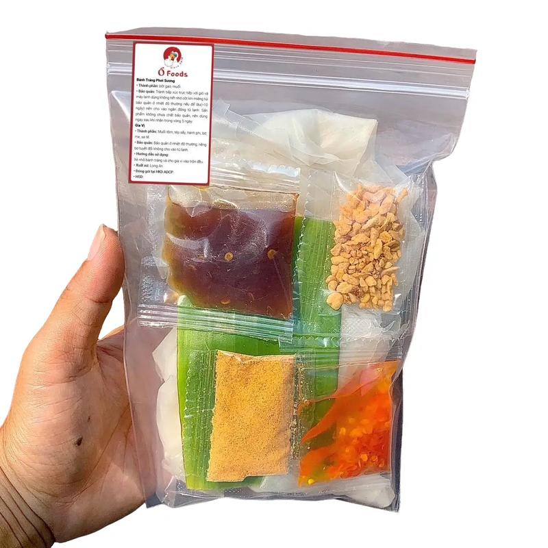 Bánh tráng phơi sương muối sặc vị sate tỏi me Gia Vị - Thực phẩm khô 0