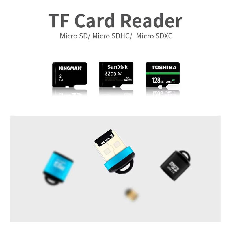 Mini high speed USB 2.0 card reader TF memory card adapter for computer desktop laptop notebooks USB cartridge 2