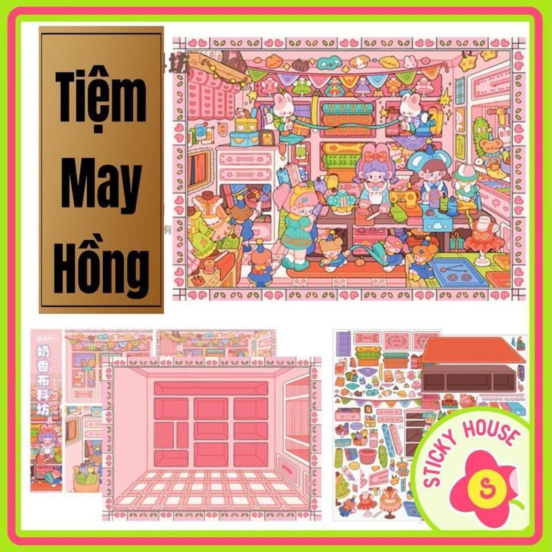 [Upadate mẫu mới ] Sticker 3D Eleven tenants phiên bản giới hạn hình dán trang trí , nhãn dán cảnh quan 3D, sticky house 5