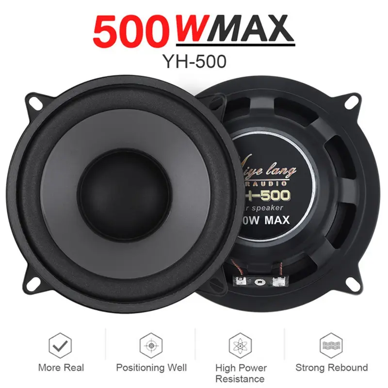 Loa xe hơi, Qai, loa đồng trục, 2 chiều, 500W, loa cửa xe hơi, 5 inch 0