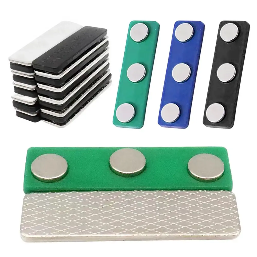10pcs 2023 3 Magnets Badge Magnets Labels Name Tags Magnetic Magnetic Mount Metal Badge Magnet Name Tag Magnet Backs Name Tags