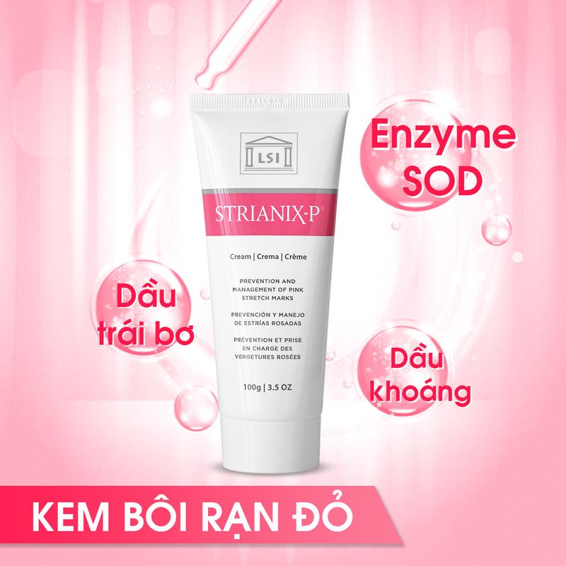Kem rạn da STRIANIX-P 50g giúp làm mờ RẠN ĐỎ, hỗ trợ giảm ngứa do rạn (quà tặng 1 hộp 2 yếm sữa) 2