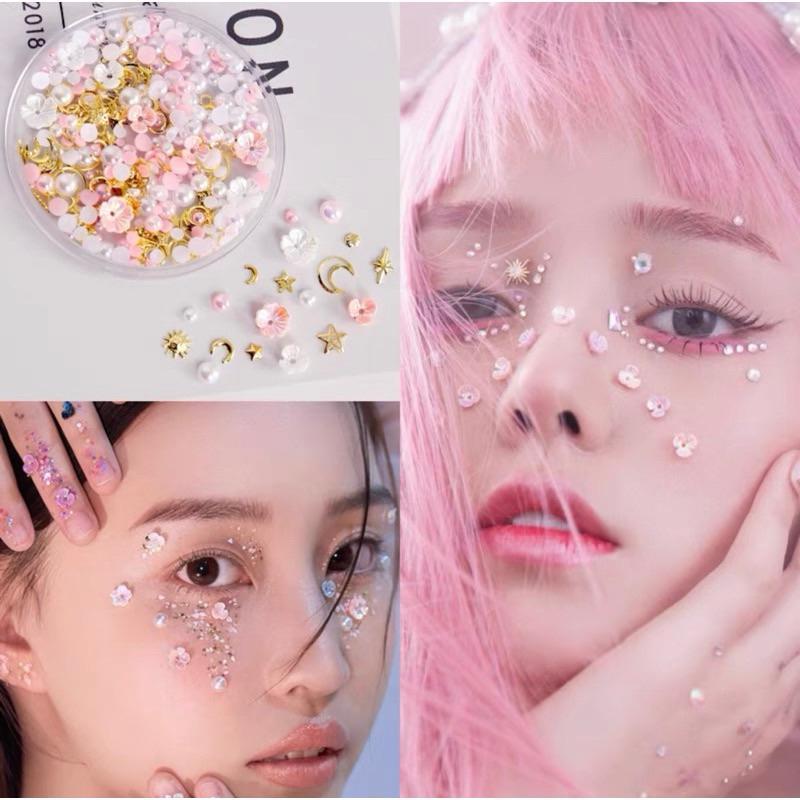 Đá makeup đá dính mặt trang điểm mắt cosplay