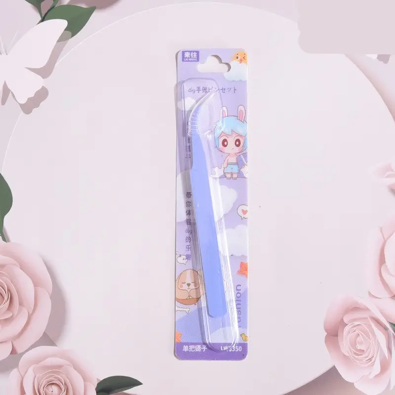 Pinset Tweezer - Makaron -  Bengkok Lurus - Penjepit Sticker - Kerajinan DIY - MultiFungsi 6