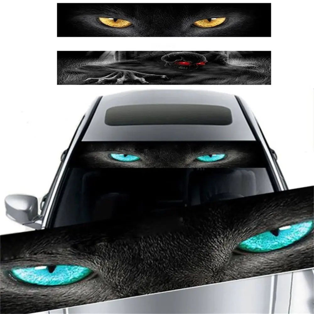 Pelekat Kartun Calar Hiasan Auto, untuk Kereta, Rekaan Mata Kucing, Tanda Kreatif, Pelekat Lampu Depan, Pelekat Stereo 3D, Pelekat Cermin Depan Kereta, Pelekat Hiasan