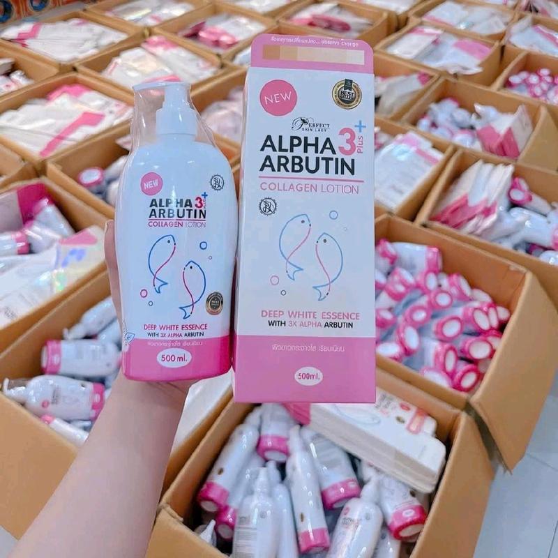 Sữa Dưỡng Thể Alpha Arbutin 500ml Collagen Lotion Thái lan Dưỡng Da Body Làm Đẹp Da Body Lotion 4