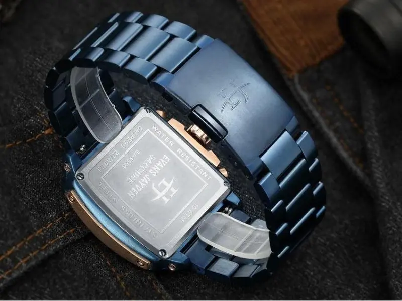 DISKON jam tangan ! Evans Jayden Jam Tangan Pria 9550 Rantai Stainless Steel Kaca Sapphire Chronograph Water Resistant 10 ATM Watches 5