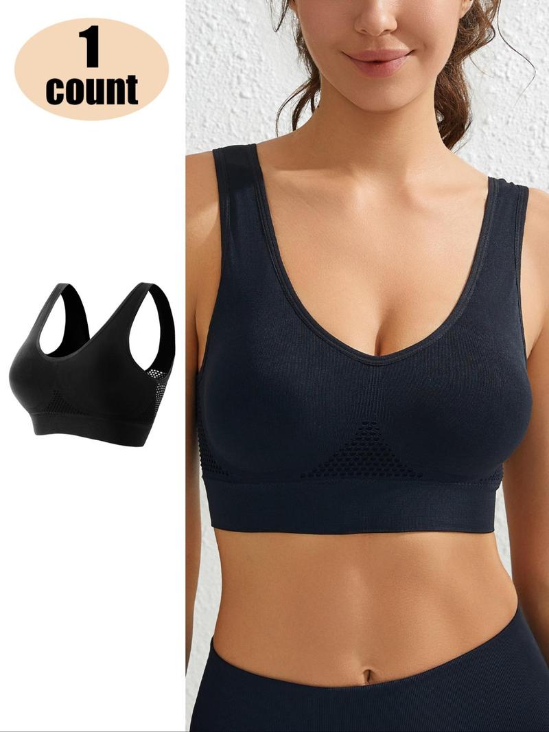 Product Introduction of Women's Solid Wireless Bra, Breathable Comfortable Sports Bra, Softness Lightweight Lingerie Top for Daily Wear 3