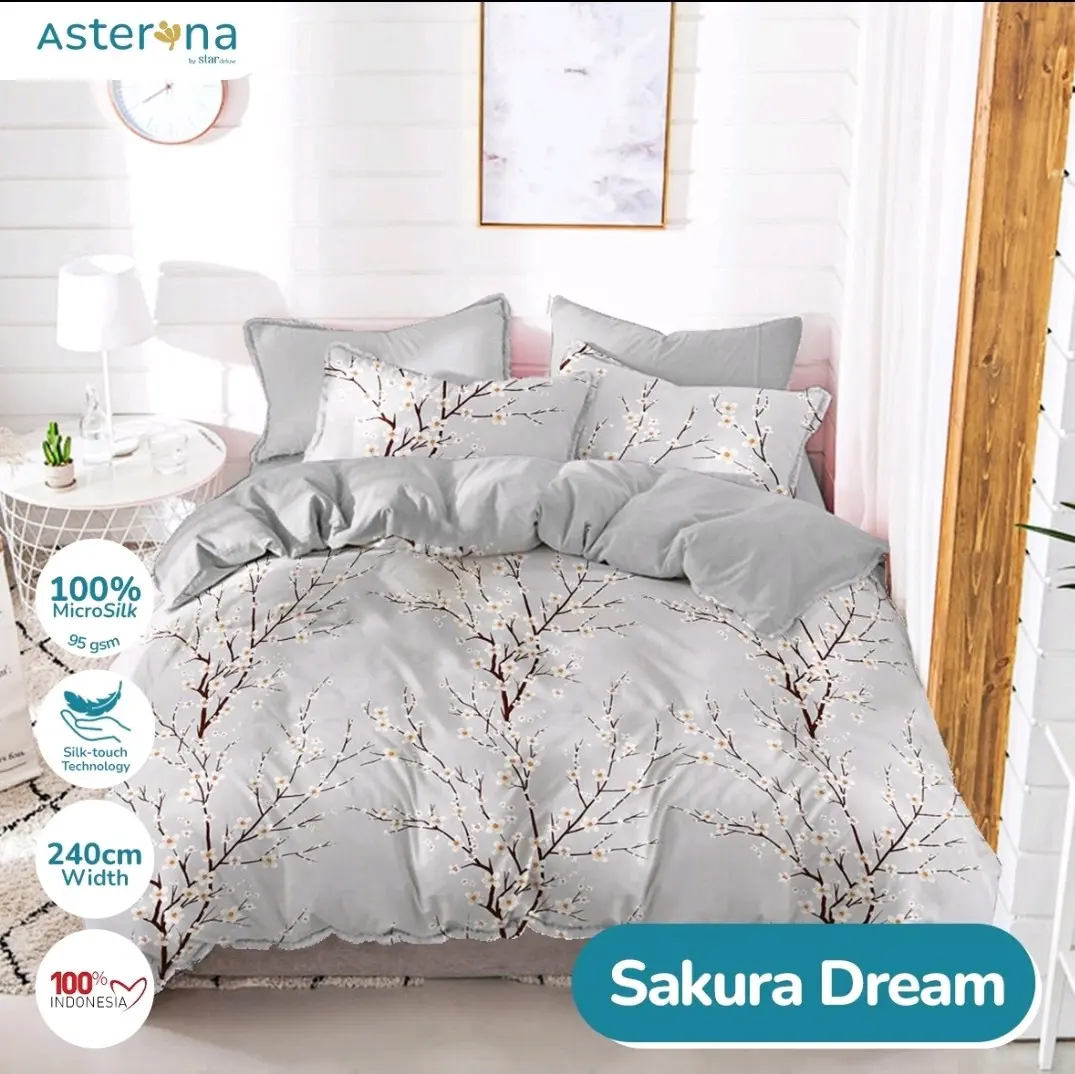 Sprei Sakura 180x200,160x200,120x200,sprei terbaru katun