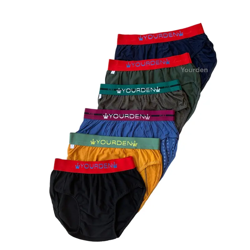 yourden paket 12 pcs celana dalam pria dewasa big size Boxer Pendek Segitiga Katun Cowok Motif 2