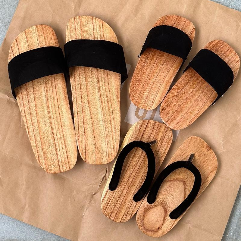 Guốc Gỗ Quai Đen Cho Bé Gái - Đậu Kids&Mom