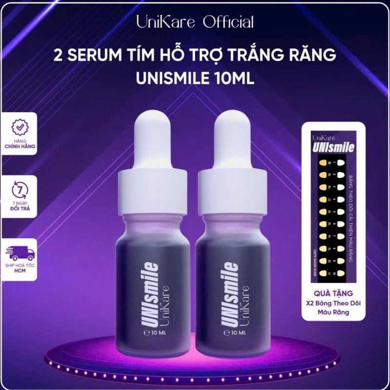 Serum Unismile hỗ trợ trắng răng , giảm mảng bám, giảm vàng răng, dung tích 10ml Nữ nam tinh chattrang rang cây làm trắng răng gel