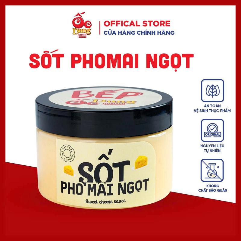 Sốt Phomai Ngọt Dung Mama 250g [MUA 3 TẶNG 1 SỐT TRỨNG MUỐI DÙNG THỬ] ngon chuẩn hàng quán, thơm lừng, béo ngậy, nướng bánh mì phomai siêu ngon, Gia Vị ai cũng thích