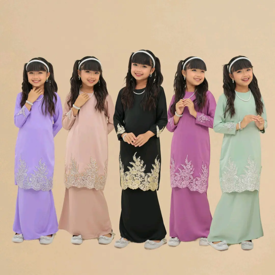 KURUNG LACE KUNTOM. BAJU KURUNG KANAK - KANAK. KURUNG KIDS