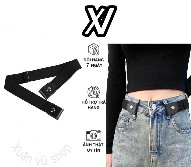 GIÁ ĐỘC QUYỀN QC Thắt lưng chun co dãn dây nịt cho nam và nữ gọn nhẹ ,tinh tế Titan phụ kiện