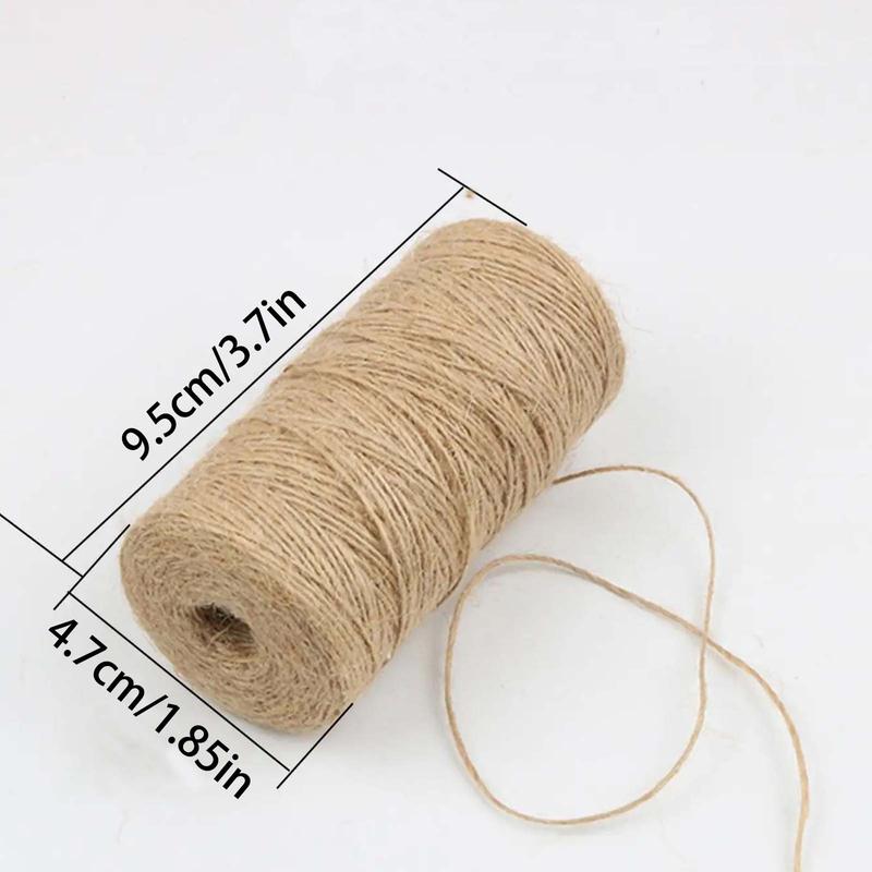 1 Roll Natural Jute Twine, Durable Jute Rope For Arts And Crafts, Packing String For Gifts, DIY Crafts, Festive Decoration 1