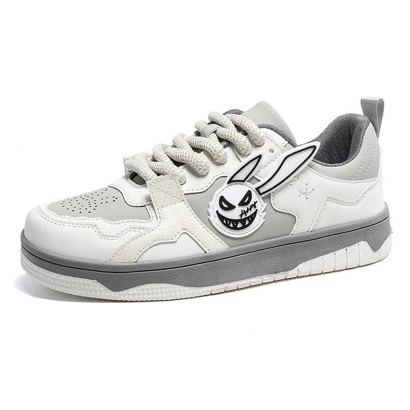 Zapatillas de deporte casuales de moda para hombre, personalizadas, de piel de conejo, planas, para andar en patineta, correr, caminar, calzado de entrenamiento, bajo pedido mínimo_voghion.com