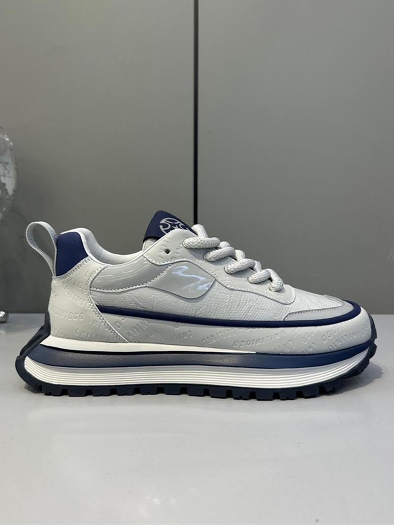 Product Introduction of Men's Fashionable Letter Design Lace Up Low Top Sneakers, Casual Comfortable Sports Running Shoes, Male All-match Round Toe Shoes for Daily Wear 6