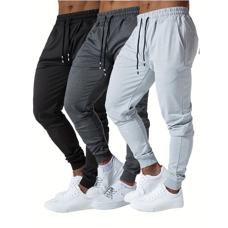 TikTok Shop New Buy 2 Get 1 Free total of 3 pcs Ultra Comfortable Mens Jogger Sweatpants Deep Side Pockets Ultra Elastic Fabric Gym Running Workout Athletic Bottom Sweatpants with Relaxed Fit