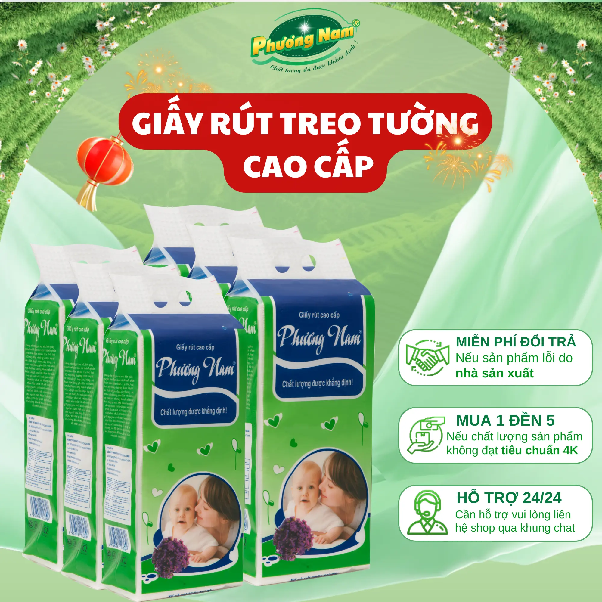 [COMBO 6 Bịch] Giấy Rút Treo Tường 1500 Tờ Phương Nam cao cấp lớn hương Lavender dịu nhẹ - Tiện Dụng, An Toàn, Thân Thiện Với Mọi Loại Da gia yves in h cong nghiep