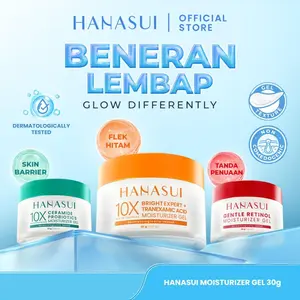 Hanasui Moisturizer Gel Series - Bright Expert Ceramide Retinol Pelembab Gel Lembap Mudah Menyerap Mencerahkan Skin Barrier Daily Cegah Penuaan Dini