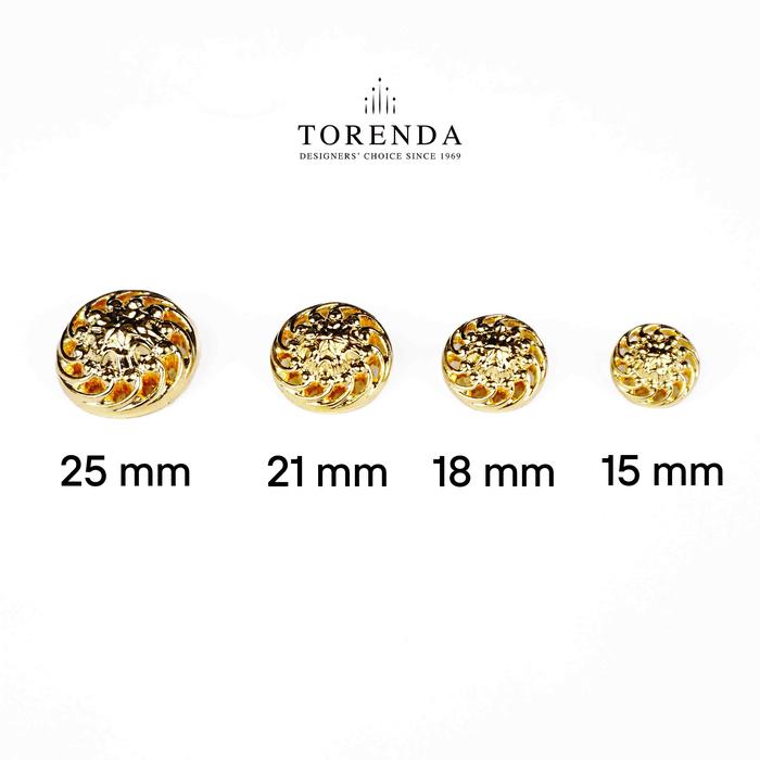 Gambar Torenda Kancing Jepang Emas Grosir Gold Button Motif Whirlwind - 25mm dari Torenda Kota Administrasi Jakarta Pusat 4 Tokopedia